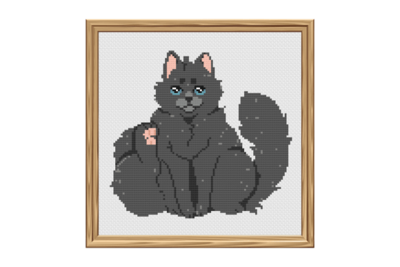 Chubby Cat Cross Stitch Pattern