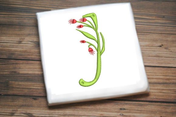Floral Monogram Letter J