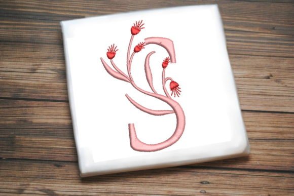 Floral Monogram Letter S